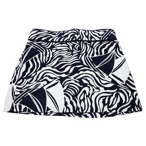 Vineyard Vines Toddler Cotton Skirt 2T Navy White Adjustable Waist Lined Zipper